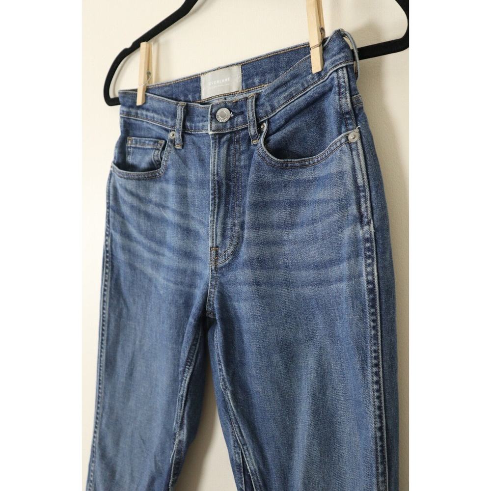 Everlane Size 26 Crop The Cheeky Bootcut Jean Medium Blue Denim - Picture 4 of 12